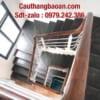 100 mẫu cầu thang sắt tay vịn gỗ. Báo giá cầu thang sắt