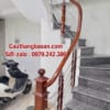 Các mẫu cầu thang inox tay vịn gỗ đẹp nhất Hà Nội
