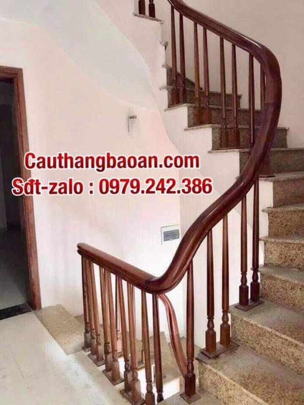 Mẫu cầu thang gỗ đẹp, cầu thang gỗ tại Hà Nội