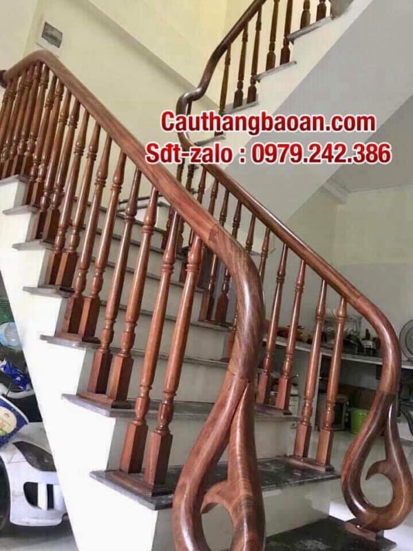 Mẫu cầu thang gỗ, cầu thang gỗ đẹp nhất tại Hà Nội