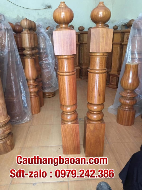 Trụ gỗ cầu thang lan can tại Hà Nội