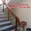 Cầu thang kính cường lực, cầu thang kính gỗ đẹp