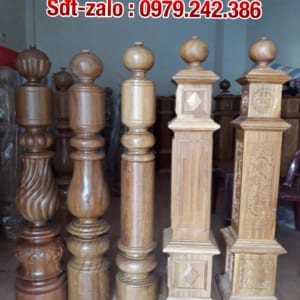 Trụ gỗ cầu thang tại Hà Nội
