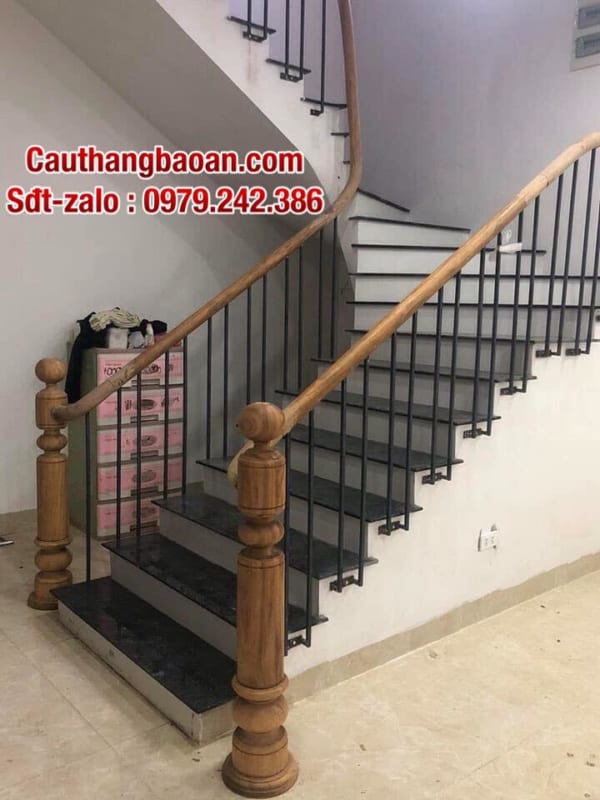Cầu thang sắt gỗ đẹp, cầu thang sắt tại Hà Nội