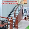 Cầu thang lan can kính đẹp tại Hà Nội