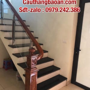 Cầu thang kính đẹp, cầu thang lan can kính