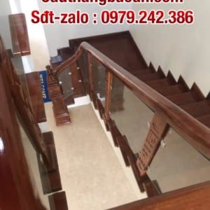 Cầu thang kính đẹp, cầu thang kính cường lực