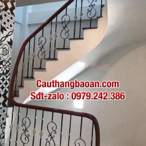 Cầu thang lan can sắt nghệ thuật, cầu thang sắt nghệ thuật Hà Nội