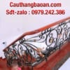 Lan can cầu thang sắt nghệ thuật đẹp, Cầu thang sắt gỗ đẹp