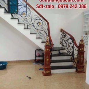 Cầu thang sắt mỹ thuật tại Hà Nội, cầu thang lan can sắt đẹp