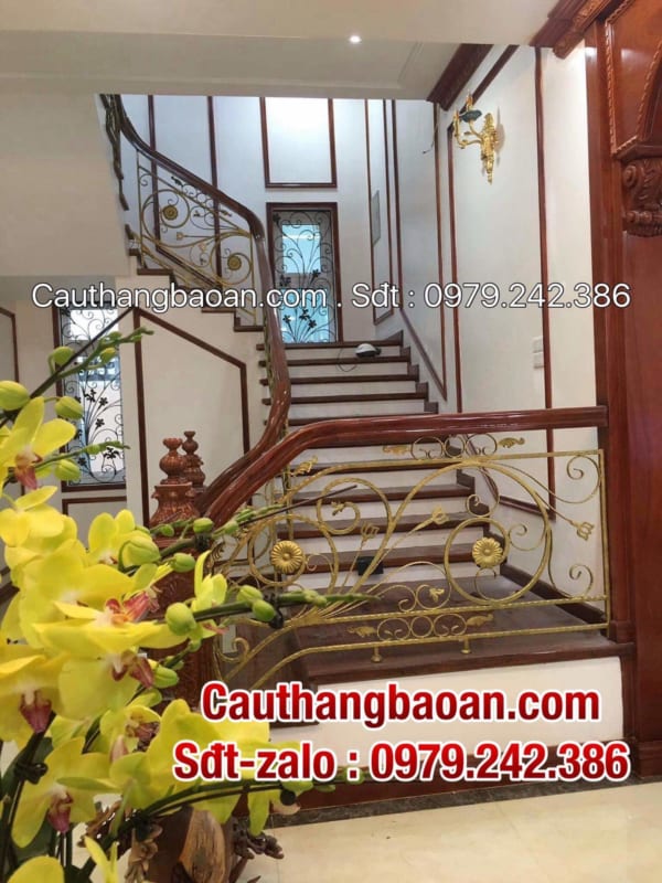 Lan can cầu thang sắt nghệ thuật ở Hà Nội, Mẫu cầu thang lan can sắt nghệ thuật đẹp