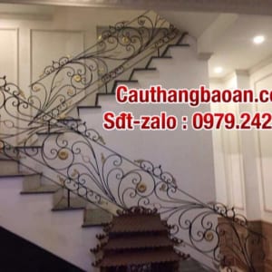 Cầu thang sắt tại Hà Nội, cầu thang lan can sắt nghệ thuật