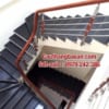 Cầu thang lan can inox tay vịn gỗ, Cầu thang inox đẹp tại Hà Nội