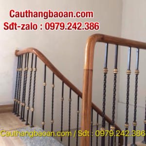 Cầu thang lan can sắt đẹp, Mẫu cầu thang sắt mỹ thuật đẹp tại Hà Nội