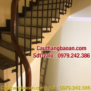 Cầu thang sắt tay vịn gỗ, Các mẫu cầu thang lan can sắt đẹp nhất