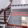 Cầu thang sắt tay vịn gỗ tại Vĩnh Phúc, Báo giá cầu thang lan can sắt nghệ thuật, Cầu thang lan can sắt mỹ thuật đẹp