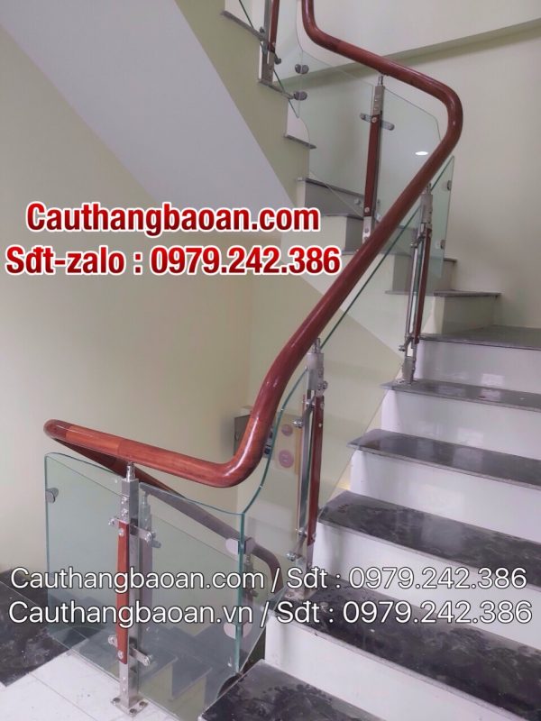 Top 199 mẫu cầu thang kính cường lực đẹp nhất tại Hà Nội , Các mẫu cầu thang lan can kính tay vịn gỗ đẹp nhất năm 2021