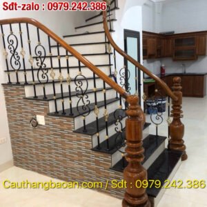 Cầu thang lan can sắt nghệ thuật . Cầu thang sắt đẹp tại Hà Nội