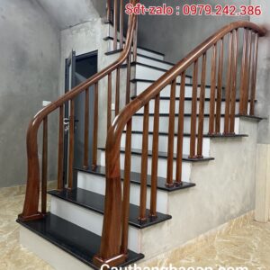 MẪU CẦU THANG GỖ ĐẸP . TAY VỊN CẦU THANG GỖ LIM NAM PHI