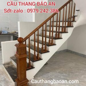 CẦU THANG GỖ ĐẸP LIM NAM PHI . MẪU CẦU THANG CON TIỆN GỖ ĐẸP